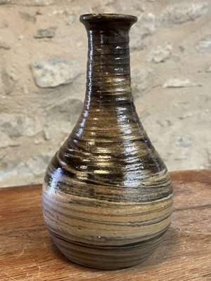 Vase - beige noire marron grès - "DROP!" mélangé n°13