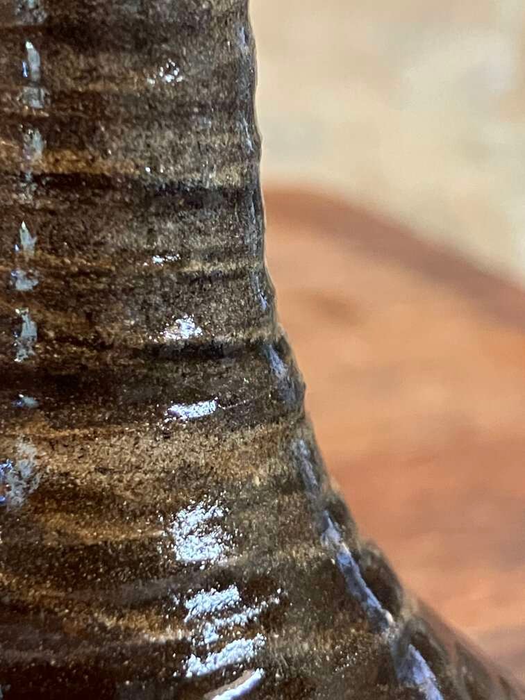 Vase - beige noire marron grès - "DROP!" mélangé n°2 – Image 3
