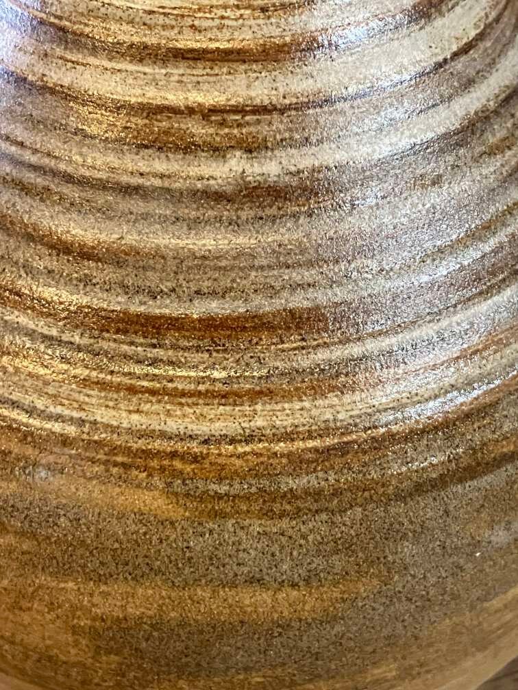 Vase - beige blanc noire grès - "DROP!" décoré n°6 – Image 2