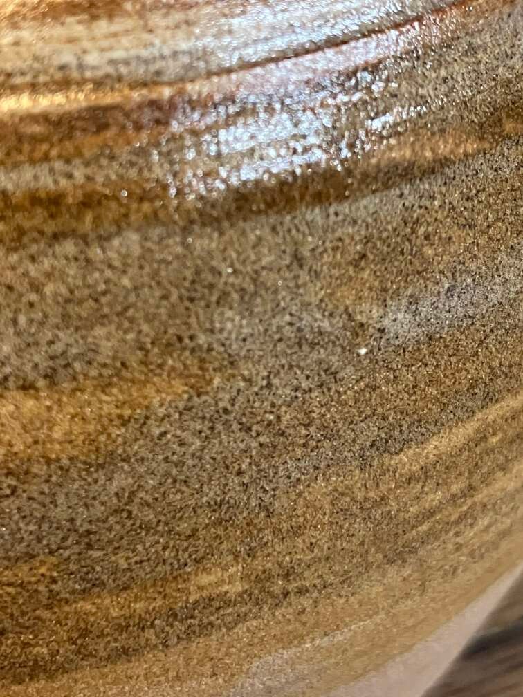 Vase - beige blanc noire grès - "DROP!" décoré n°6 – Image 3