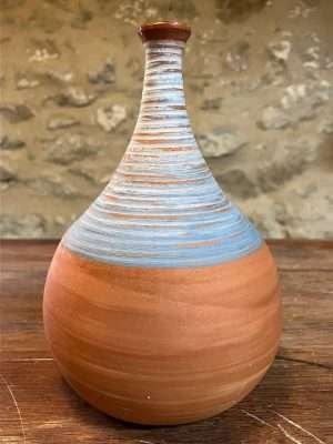 Vase - rouge blanc faïence - "DROP!" mélangé n°19