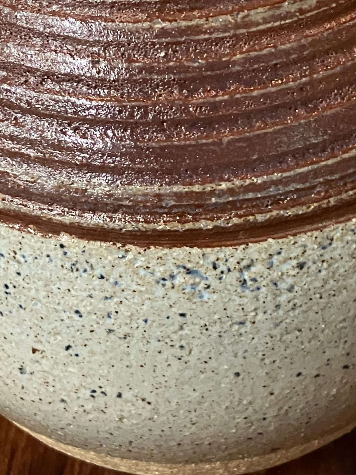 Vase - gris violette bleu - "DROP!" décoré - n°28 – Image 3