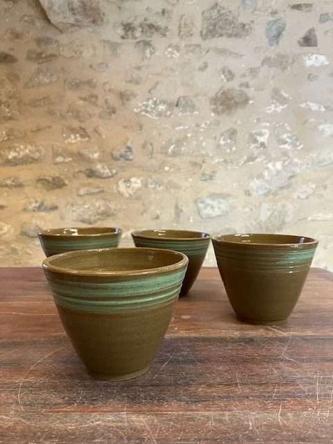 Bol medium LIGNES, beige grès vert – Image 4