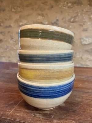 Bol petit LIGNES, beige grès multiple couleurs