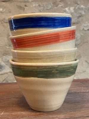 Bol medium LIGNES, beige multi couleurs
