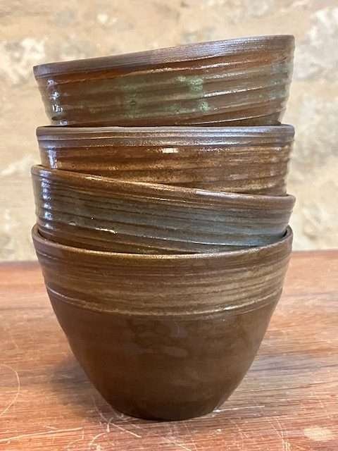 Bol medium LIGNES, marron multi couleurs