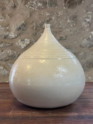 Vase - faïence blanche - "DROP!" n°02