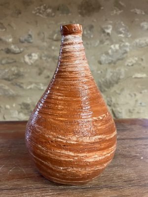 Vase - rouge blanc faïence - "DROP!" mélangé n°1