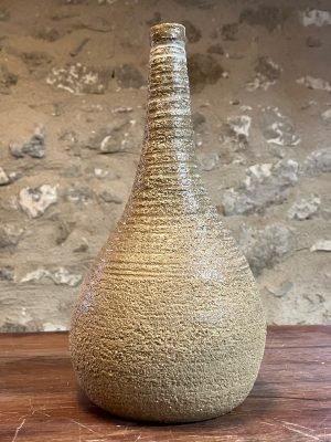 Vase - beige chamotté col long - "DROP!" n°03