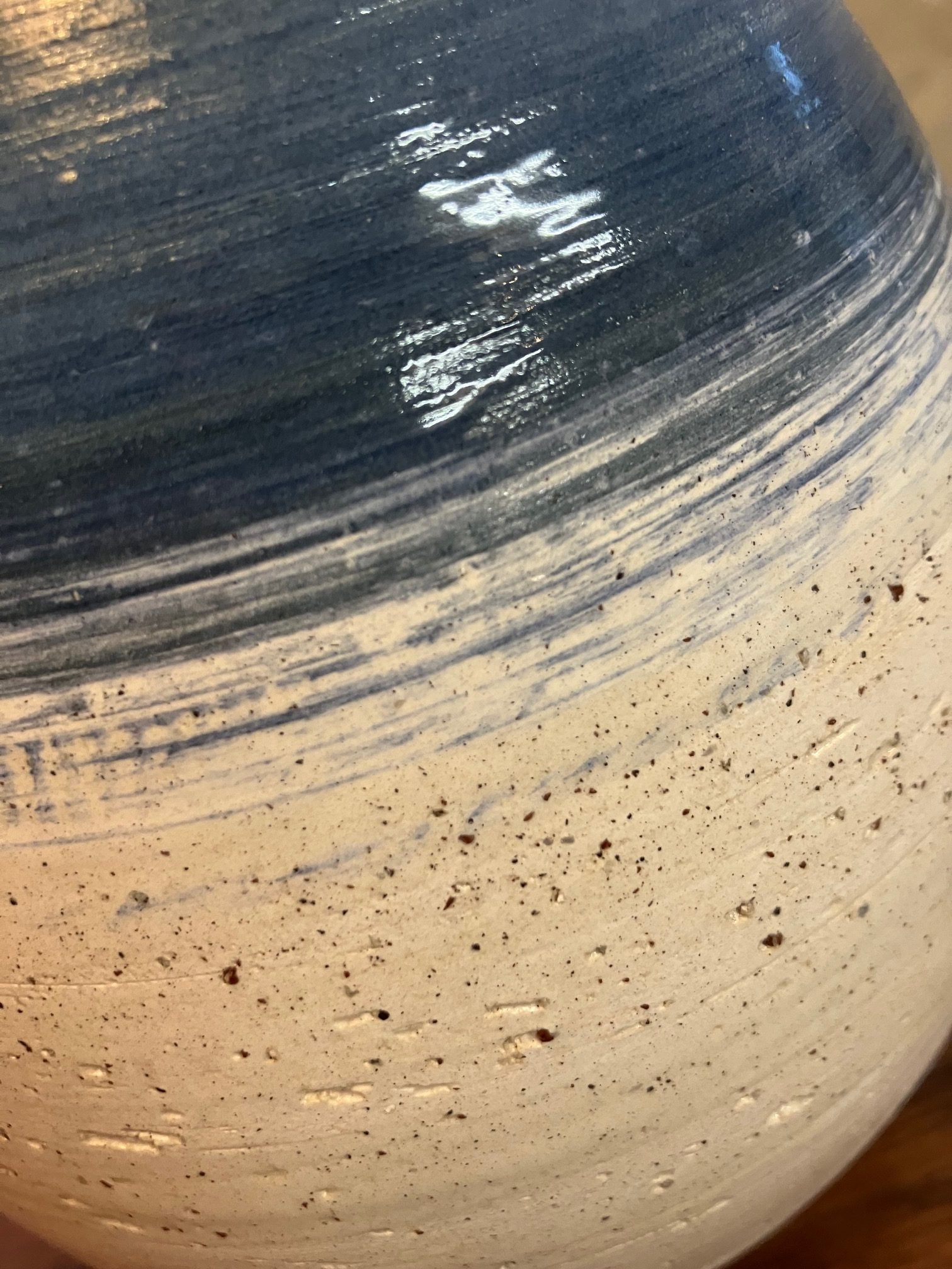 Vase - cobalt sur blanc chamotté - "DROP!" décoré - n°018 – Image 2