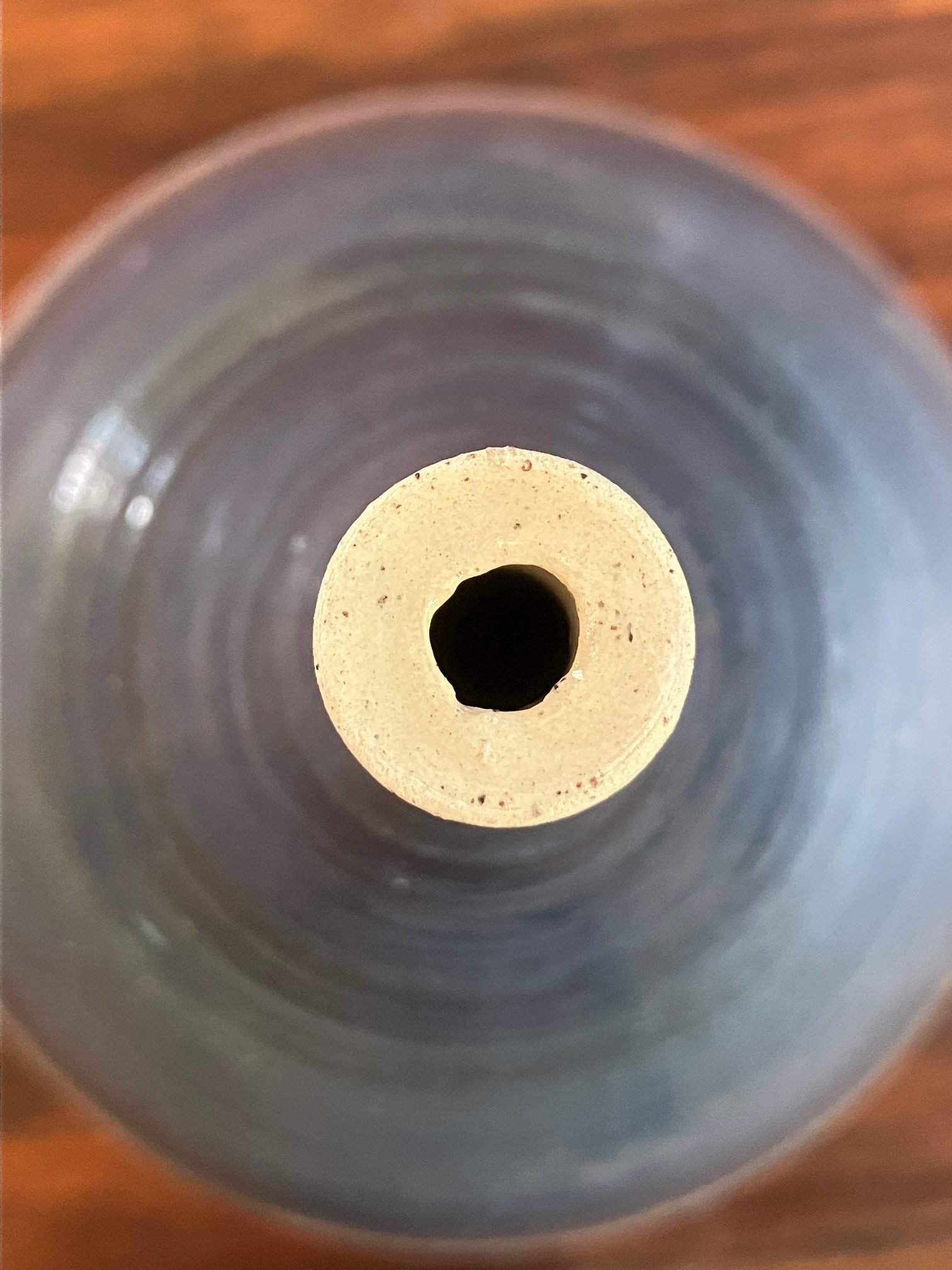 Vase - cobalt sur blanc chamotté - "DROP!" décoré - n°018 – Image 4