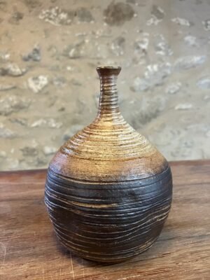 Vase - cobalt silicate sur blanc - "DROP!" décoré n°34 - La Borne 2026