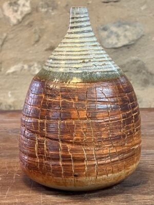 Vase - silicate oxide fer sur blanc - "DROP!" décoré n°45 - La Borne 2026