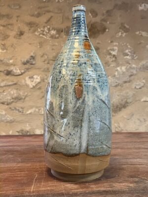 Bouteille - beige bleu blanc - La Borne 2026